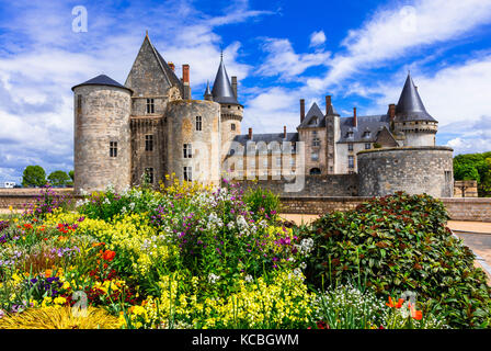 Grandi castelli della Valle della Loira - Sully-sur-Loire Francia Foto Stock