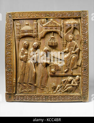 Placca con le sante donne al sepolcro, ca. 1140-60 Foto Stock