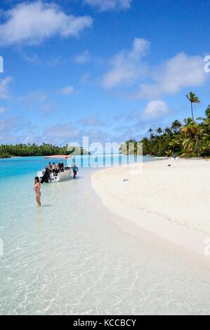 Un piede di Aitutaki Island Foto Stock
