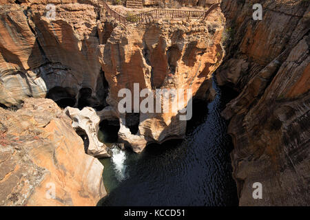 Bourke's Luck buche, blyde river canyon - Mpumalanga in Sudafrica Foto Stock