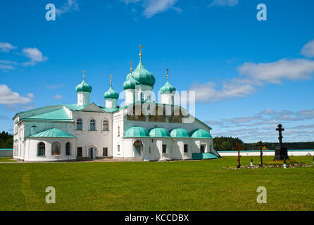 Chiesa russo-ortodossa Alexander-svirsky monastero, Russia Foto Stock