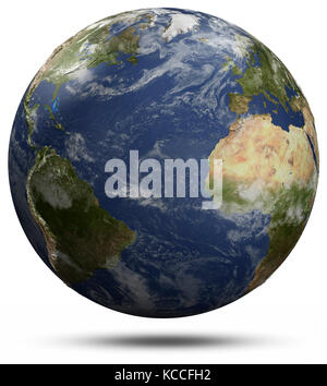 Atlantic 3d rendering planet Foto Stock