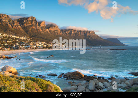 Camps Bay, Città del Capo, Western Cape, Sud Africa Foto Stock