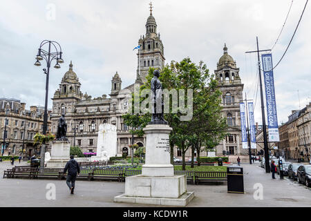 George Square, Glasgow, regione di Strathclyde, Scozia, Regno Unito Foto Stock