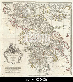 1794, Anville mappa della Grecia antica Foto Stock