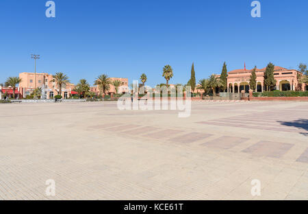 Ouarzazate, Marocco - Jan 4, 2017: Vista della piazza centrale. Area di Ouarzazate è film-making posizione, dove il Marocco il più grande studios Foto Stock