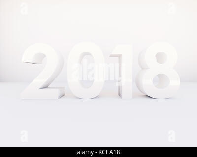 Nuovo anno 2018 3d Foto Stock