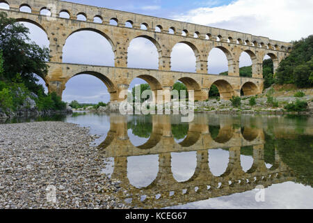 Pont du Gard, languedoc-roussillon, Francia Foto Stock