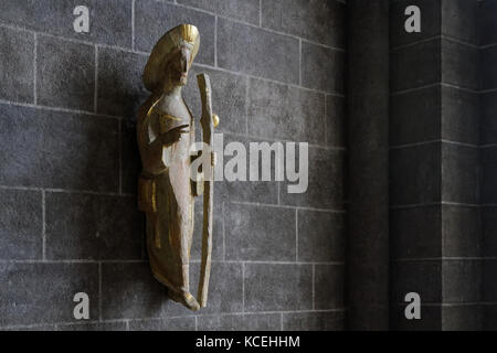 LE PUY, FRANCIA, 16 giugno 2015 : Statua di San Giacomo nella Cattedrale di le Puy. Le Puy è stato un centro di pellegrinaggio fin dall'epoca medievale, così come formin Foto Stock