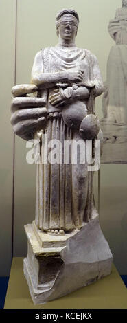 Modello in gesso di una statua del bendato figura di giustizia da James Earle Fraser 1934. Corte Suprema, Washington DC, Stati Uniti d'America Foto Stock