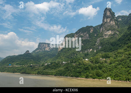 Xiling gorge, fiume Yangtze, Hubei, Cina Foto Stock