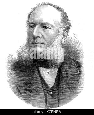 Ritratto di Carl Wilhelm Siemens (1823-1883) un tedesco-nato ingegnere e imprenditore. Datata del XIX secolo Foto Stock