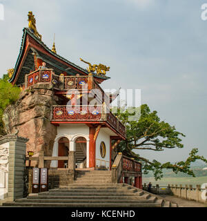 Padiglione alla pagoda rossa, shibaozhai, Chongqing Cina Foto Stock