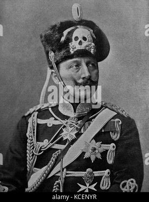 Fotografia dell'Imperatore Guglielmo II (1859-1941), re di Prussia e imperatore tedesco. Datata del XIX secolo Foto Stock