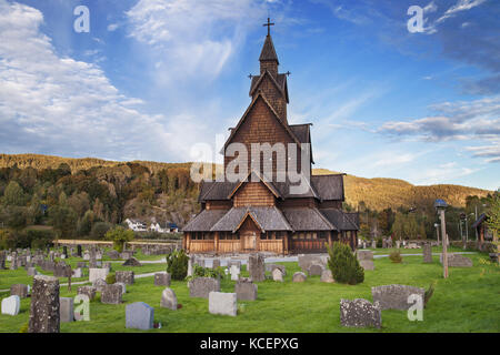 Heddal doga chiesa in notodden, Telemark, Norvegia. Foto Stock