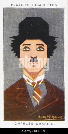 1926 del lettore carta di sigaretta raffiguranti: Charlie Chaplin. Sir Charles Spencer "" Charlie Chaplin, KBE (16 Aprile 1889 - 25 dicembre 1977) era un inglese un attore comico, regista e compositore che ha raggiunto la fama durante l'epoca del film muto Foto Stock