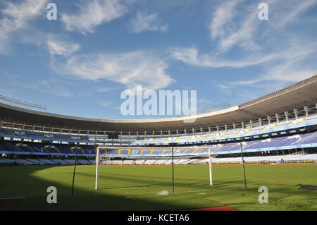 Preparazione finale sotto la strada di fifa u-17 world cup india 2017 presso lo Stadio Salt Lake o yuvabharati krirangan Foto Stock