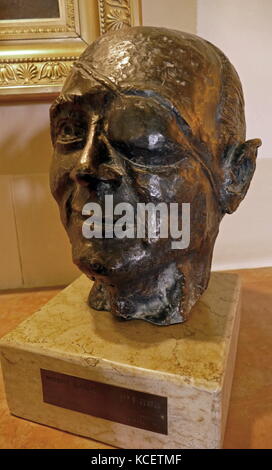 Busto di Levi Shochat, raffiguranti Moshe Dayan (1915 - 1981). Dayan è stato israeliano leader militare e politico. Foto Stock