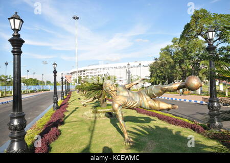 Preparazione finale sotto la strada di fifa u-17 world cup india 2017 presso lo Stadio Salt Lake o yuvabharati krirangan Foto Stock