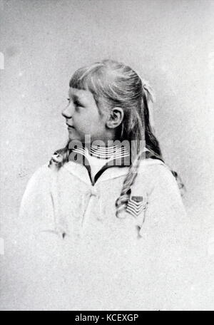 Fotografia della Principessa Victoria Louise of Prussia (1892 - 1980) la figlia dell'imperatore tedesco Wilhelm II e Augusta Victoria di Schleswig-Holstein. Datata del XIX secolo Foto Stock