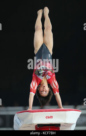 Stadio Olimpico, Montreal, Canada. 4 ottobre 2017. Mai Murakami (JPN), 4 OTTOBRE 2017 - ginnastica Artistica : 2017 Campionati mondiali di ginnastica Artistica Vault di qualificazione femminile allo Stadio Olimpico di Montreal, Canada. Crediti: YUTAKA/AFLO/Alamy Live News Foto Stock