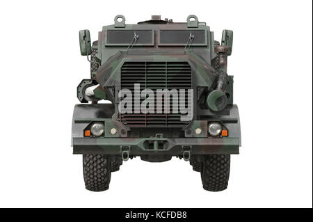 Auto camuffata militare camion, vista frontale Foto Stock