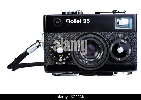 Rollei 35 film compatta fotocamera. Vintage vecchio nostalgia. Foto Stock