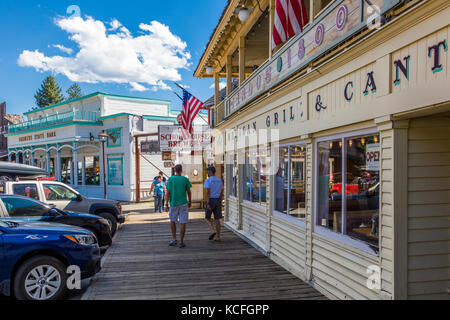 Vecchio stile occidentale città di winthrop in okanogan county nello stato di Washington negli stati uniti. Foto Stock