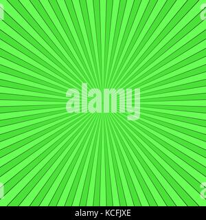 Abstract verde ray burst background - vector graphic design da raggi a strisce Illustrazione Vettoriale