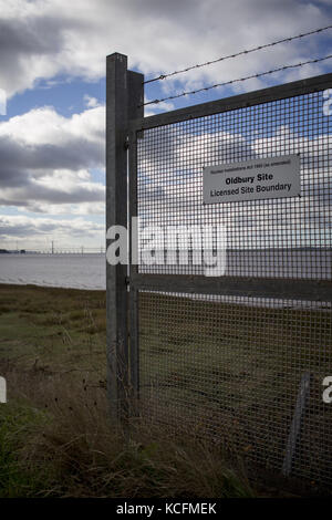 Oldbury nucleari in disuso della stazione di alimentazione Foto Stock