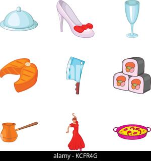 Regale set di icone, stile cartoon Illustrazione Vettoriale