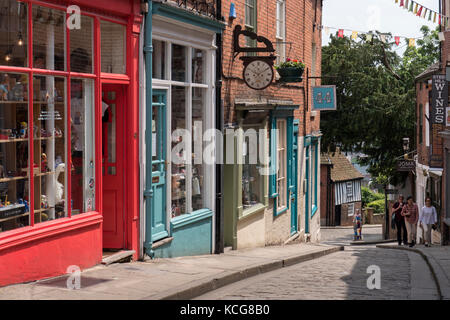 Ripida collina Lincoln Lincolnshire Inghilterra Foto Stock