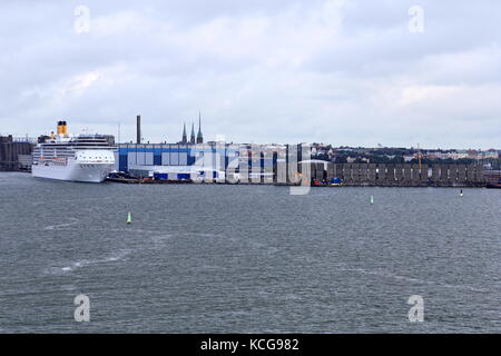 Costa Mediterranea nave da crociera nel porto di Helsinki, Finlandia Foto Stock