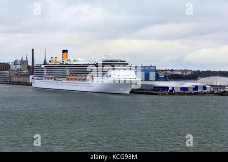 Costa Mediterranea nave da crociera nel porto di Helsinki, Finlandia Foto Stock