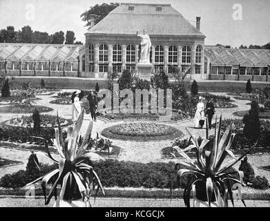 Stati Uniti d'America, al Shaw's il giardino di San Louis, Stato del Missouri, la parte fiorito del parco, digitale migliorata la riproduzione di una foto storiche dal (stimato) Anno 1899 Foto Stock