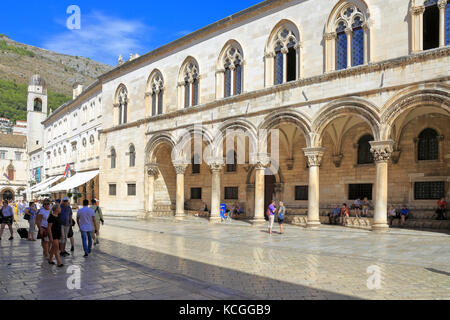 Palazzo del Rettore e dal Museo della Storia e della cultura, Dubrovnik Città Vecchia, Croazia, sito patrimonio mondiale dell'UNESCO, Dalmazia, costa dalmata, l'Europa. Foto Stock