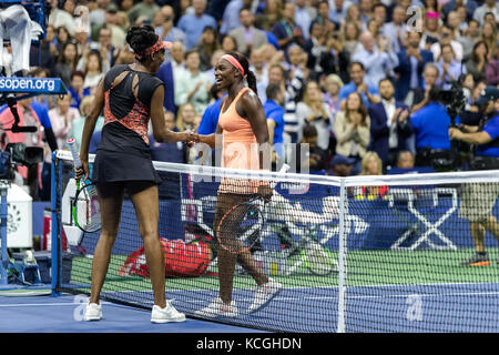 Sloane stephens (Usa) vince la donna semifinali vs Venus Williams a 2017 US Open Tennis Championships. Foto Stock