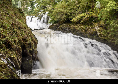 Swallow falls, betws-y-coed, parco nazionale di Snowdonia, conwy, Galles Foto Stock