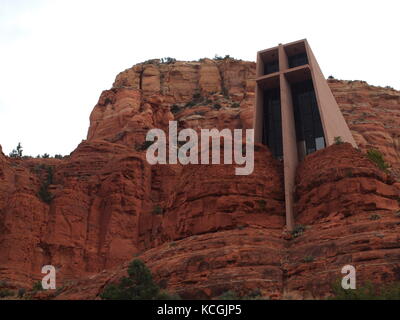 Cappella della Santa Croce, Sedona, Arizona, un sito non denominazionale in montagna. Foto Stock