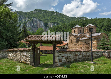 Ingresso al Monastero di Poganovo di San Giovanni Teologo, Serbia Foto Stock