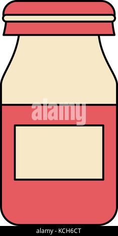 Bottiglia di salsa di immagine dell'icona Illustrazione Vettoriale