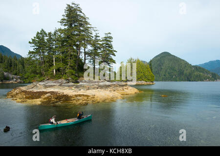 Burdwood isole, l'Arcipelago di Broughton, off nord Isola di Vancouver, British Columbia, Canada Foto Stock