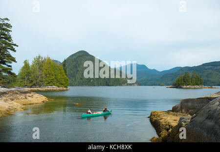 Burdwood isole, l'Arcipelago di Broughton, off nord Isola di Vancouver, British Columbia, Canada Foto Stock