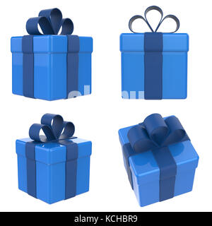 3D rendering confezione regalo isolato su bianco Foto Stock