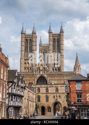 Cattedrale di Lincoln Lincoln Lincolnshire Inghilterra Foto Stock