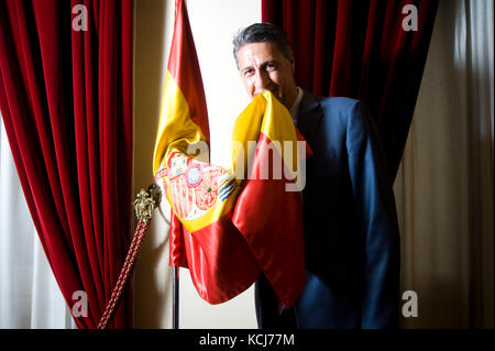 Xavier garcia albiol è un politico spagnolo, membro del partito popolare di pp e membro del Parlamento di Catalogna. Egli era sindaco di Badalona. Foto Stock