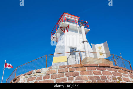 Fort Amherst Faro e sirena da nebbia, St John, Terranova, Canada. Foto Stock