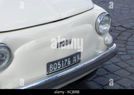 Fiat 500 bubble auto con napoli napoli targa Foto Stock