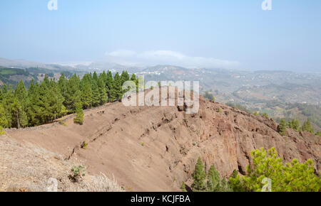 Gran canaria, caldera vulcanica de la Caldera de los Pinos Foto Stock