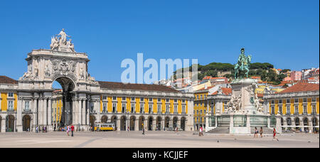Praça do Comércio, Lisbona, Portogallo Foto Stock
